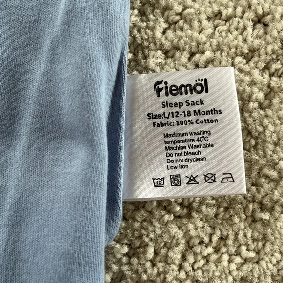 NWOT Sleep Sacks bags fiemol zip up cotton 12-18 month - Picture 7 of 7